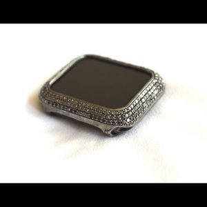 Apple Watch Bezel/ Case Black Diamonds 6 Carats